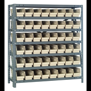 Quantum Storage Systems Steel Shelving with plastic bins 1239-101IV